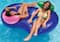 76" Purple Side by Side Inflatable Swimming Pool Lounger Raft